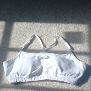 FILA Women's White Sports Bra